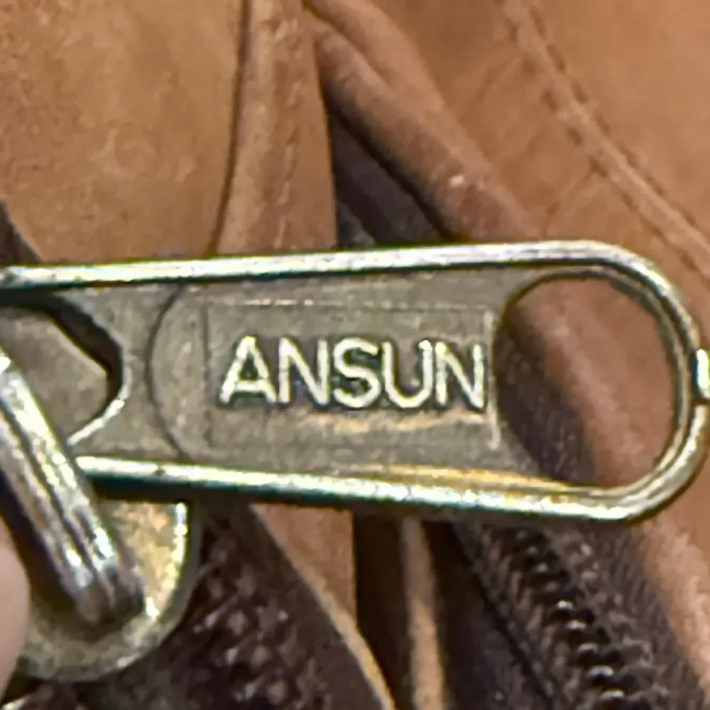Ansun Brown Leather Laptop Bag
